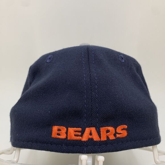 Chicago Bears New Era 39Thirty Fitted M/L Blue Embroidered Bear Cap Hat(H10) - Picture 4 of 16
